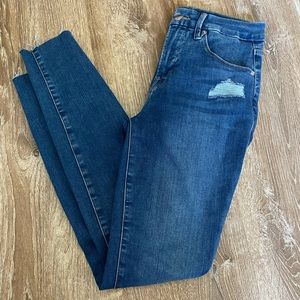 Good American Good Legs Zebra Pocket Raw Hem High Rise Jean 4/27
